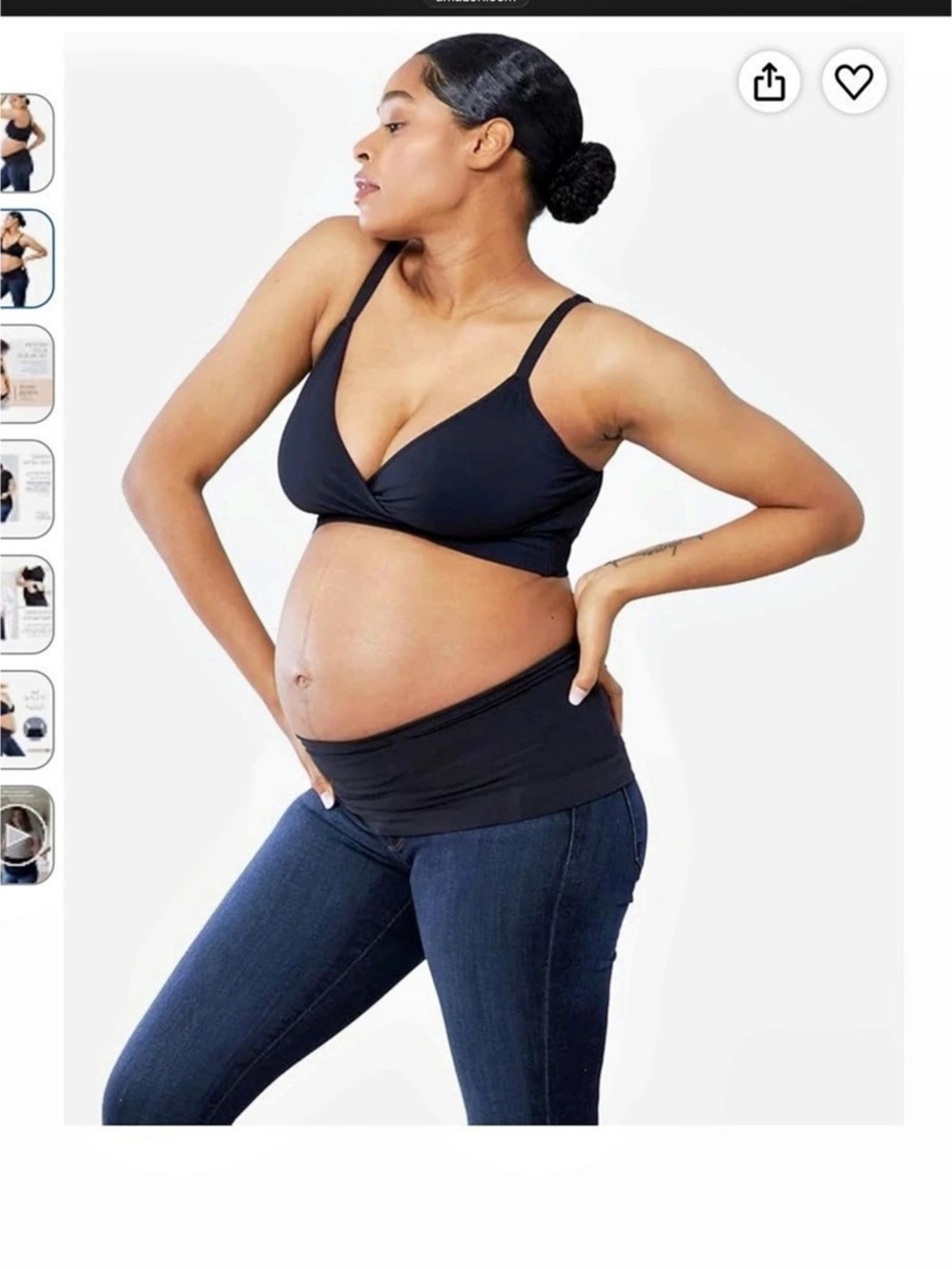 BeBand Original Pregnancy Belly Band Black